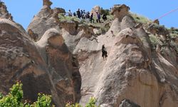 Nevşehir’de sıcak hava balonunun güvenli inişinde yaralanma yaşanmadı