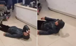 Hastane Önünde Yerde Yatan Vatandaş Tepki Topladı