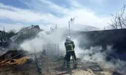 Edirne'de Samanlık Yangını Eve Sıçradı.