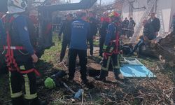 Ağaç dalı toplayan kadın 20 metrelik su kuyusuna düştü
