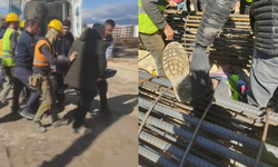 Vinçten düşen demir kolunun altında kalan işçi yaralandı