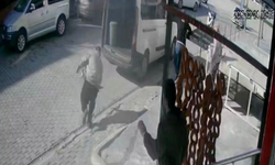 El freni boşalan minibüs ana yola indi, facia son anda önledi