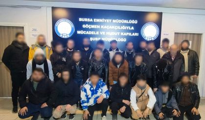 Bursa’da göçmen kaçakçılığına darbe: 29 yabancı uyruklu şahıs yakalandı