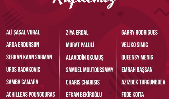 Sivasspor’un Samsunspor Kafilesi Açıklandı: Rey Manaj Kadroda Yer Almadı