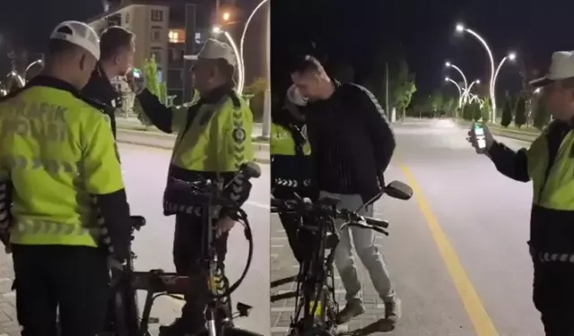 Alkollü bisiklet kullandı: Polis, "Alkollü eşek bile kullanamazsın"